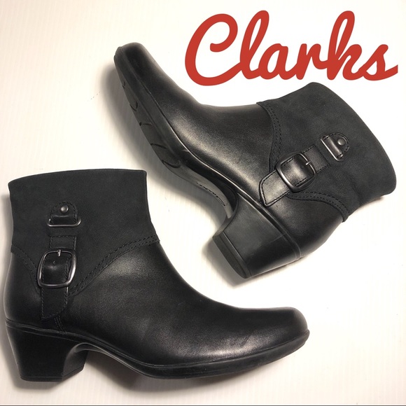 clarks bendables leather ankle boots